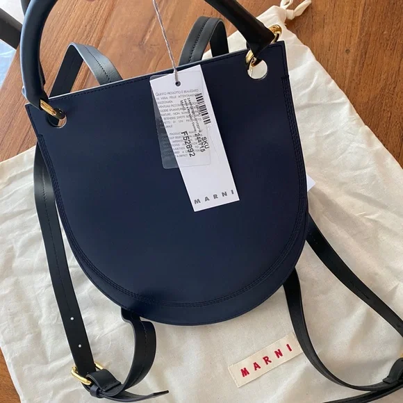 Marni Color‎ Block Leather Parachute Backpack Purse Italy Marni leather backpack - Gem main image 3